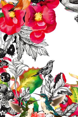 手绘画印花华亿平台图片