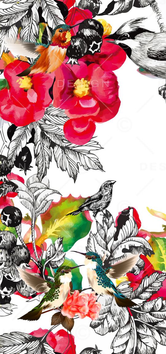 手绘画印花华亿平台图片