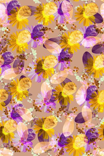 598580-田园风时尚花卉拼接