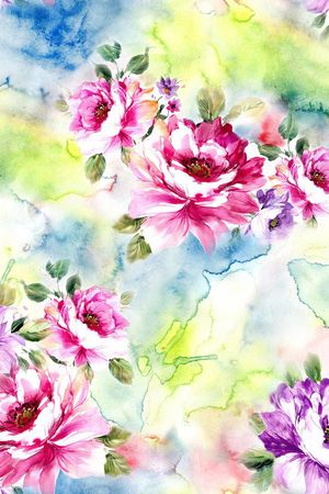 水彩印花华亿平台图片