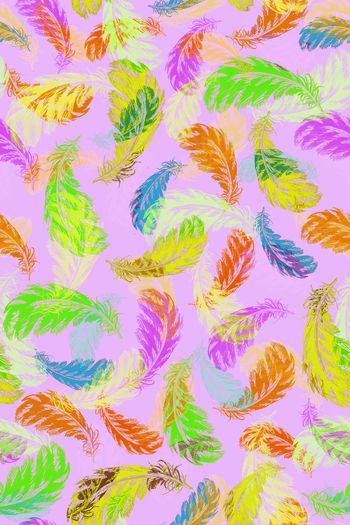 598593-时尚羽毛男女服装