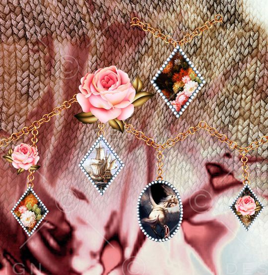 花卉印花华亿平台图片