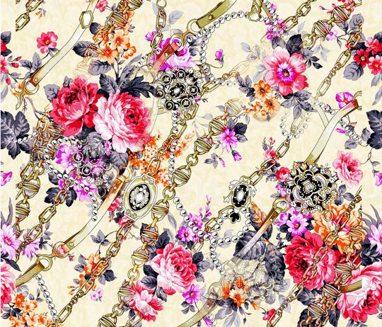 花卉印花华亿平台图片