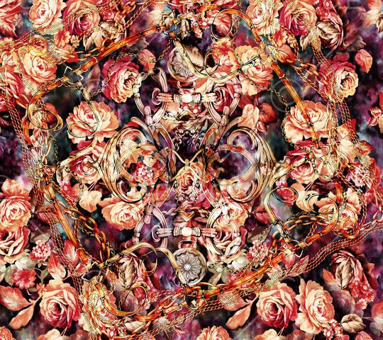 花卉印花华亿平台图片