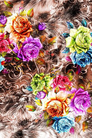 花卉印花华亿平台图片