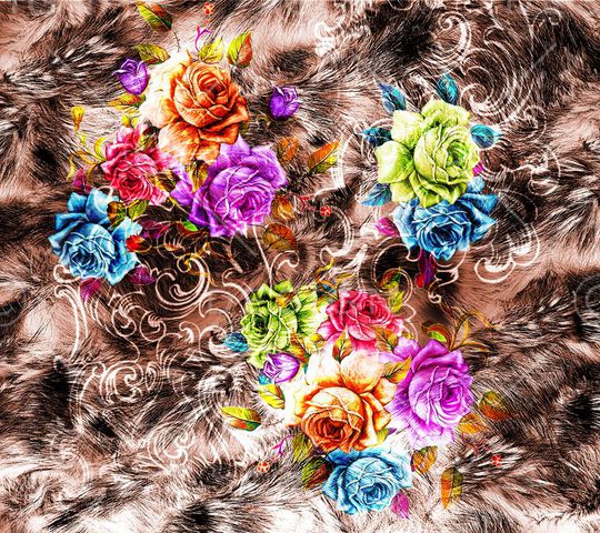 花卉印花华亿平台图片