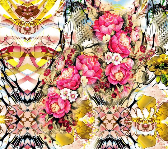 花卉印花华亿平台图片