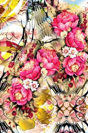 花卉印花华亿平台图片