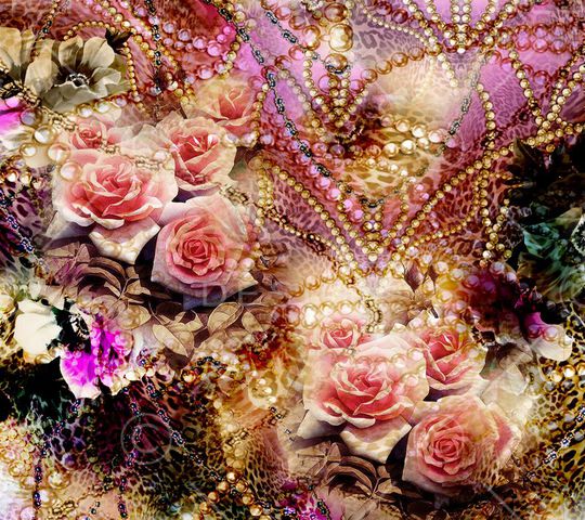 花卉印花华亿平台图片