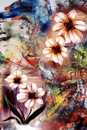 花卉印花华亿平台图片