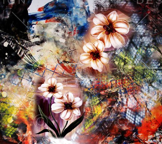 花卉印花华亿平台图片