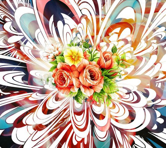 花卉印花华亿平台图片