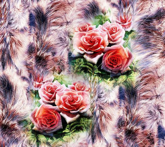 花卉印花华亿平台图片