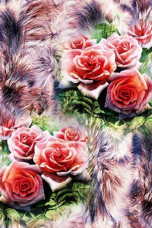 花卉印花华亿平台图片