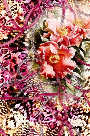 花卉印花华亿平台图片