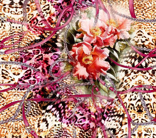 花卉印花华亿平台图片