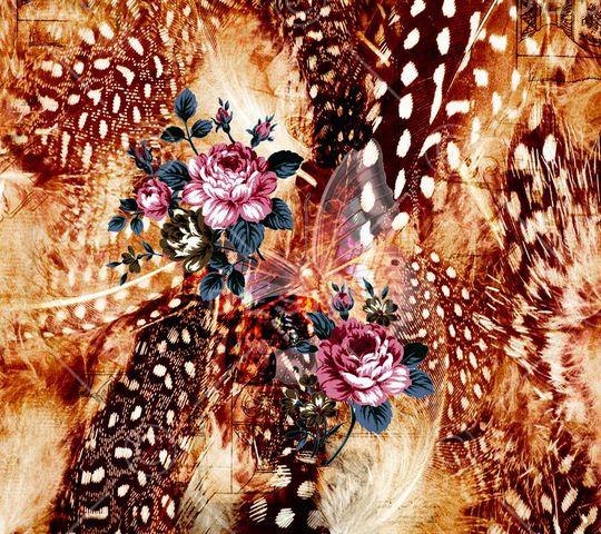 花卉印花华亿平台图片