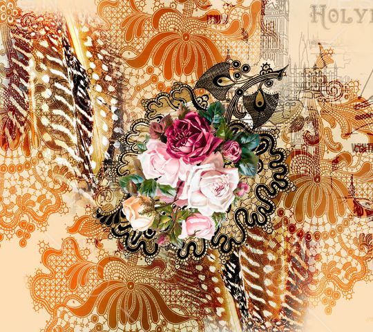 花卉印花华亿平台图片