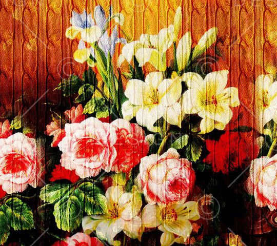 花卉印花华亿平台图片