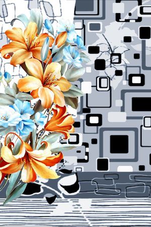 花卉印花华亿平台图片