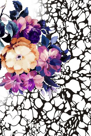 花卉印花华亿平台图片