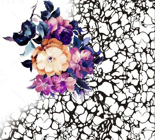 花卉印花华亿平台图片