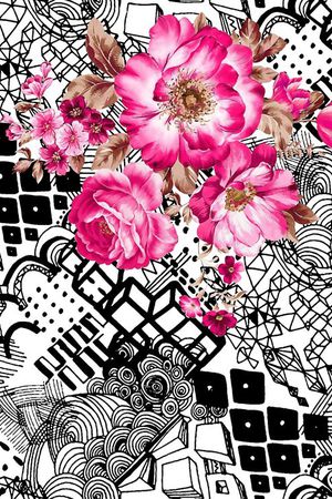 花卉印花华亿平台图片