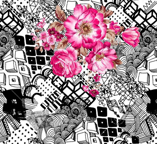 花卉印花华亿平台图片