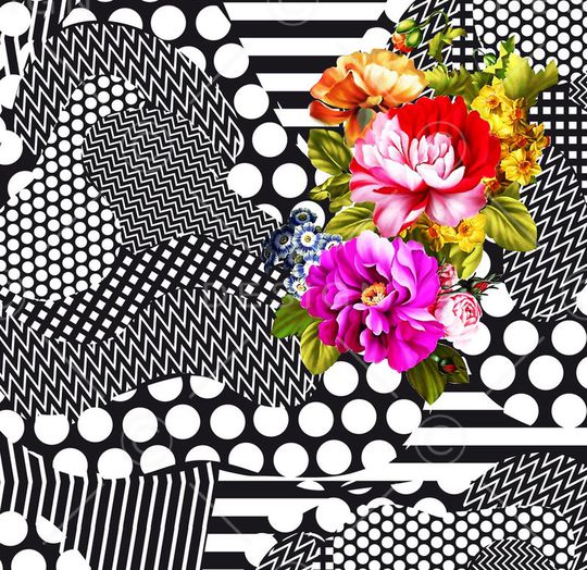 花卉印花华亿平台图片