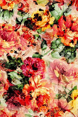 花卉印花华亿平台图片