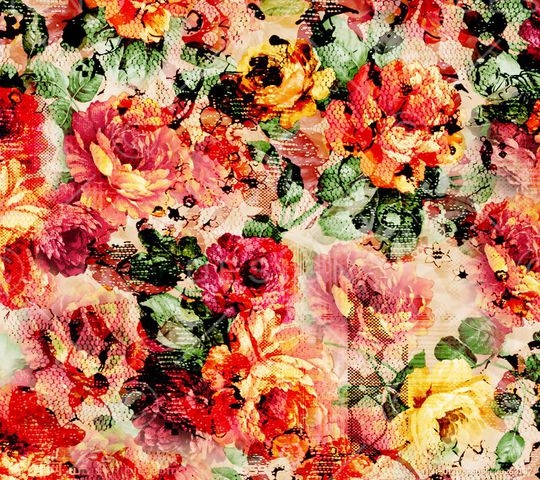 花卉印花华亿平台图片