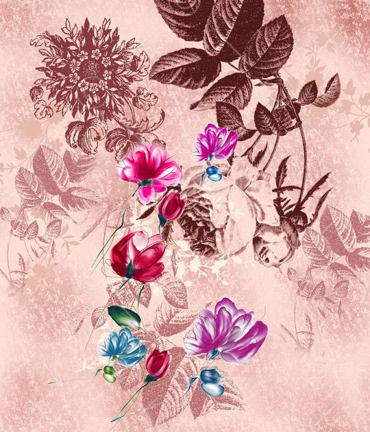 花卉印花华亿平台图片