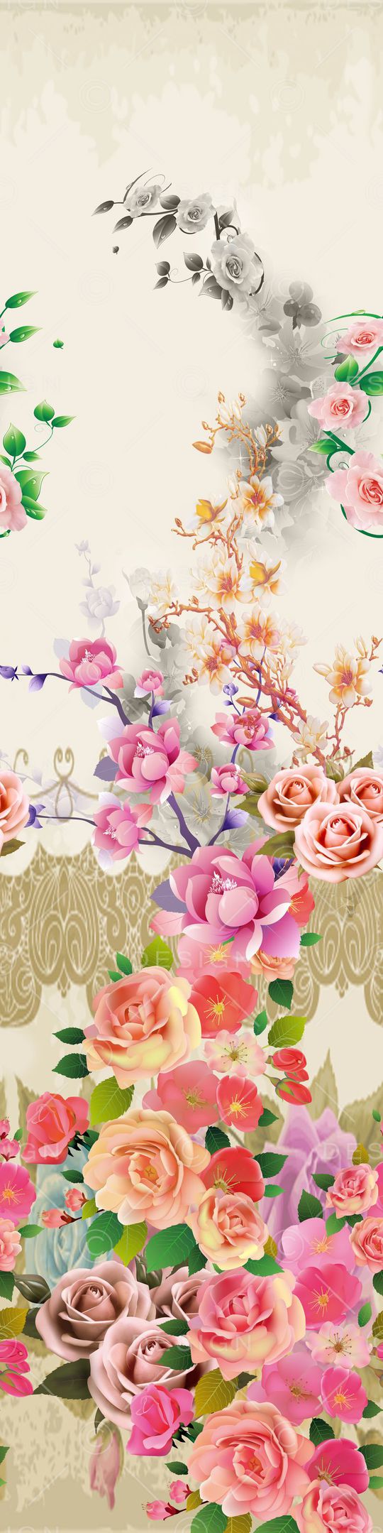 手绘印花华亿平台图片