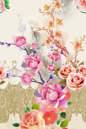 手绘印花华亿平台图片