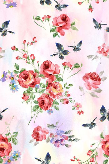 598708-中国风水墨花卉蝴蝶