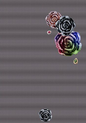 598817-男装细格子花卉定位