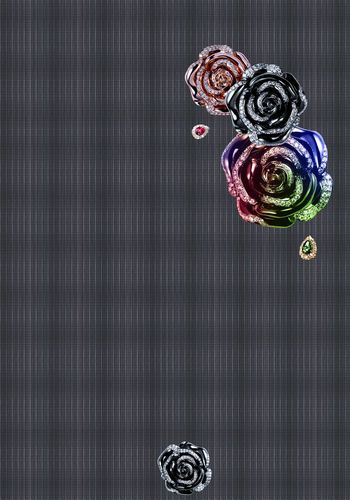 598818-男装细格子花卉定位