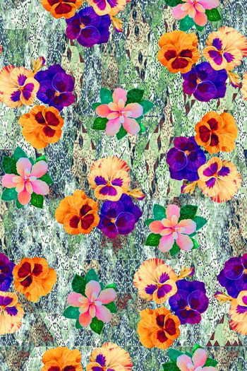 598839-抽象底纹水彩花卉