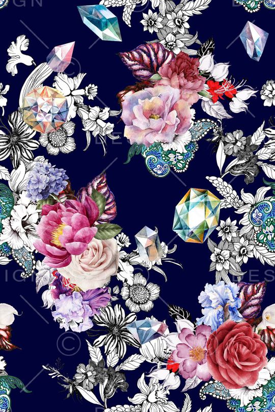 玉兰花印花华亿平台图片