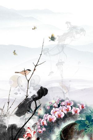 玉兰花印花华亿平台图片