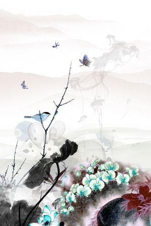 玉兰花印花华亿平台图片