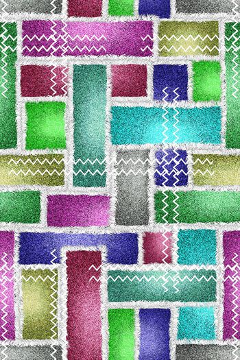 598916-时尚几何布艺拼贴系列