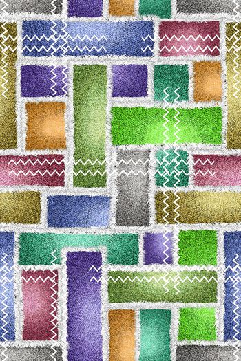 598921-时尚几何布艺拼贴系列