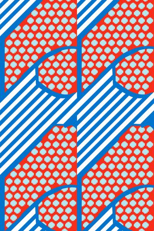 抽象色块印花华亿平台图片