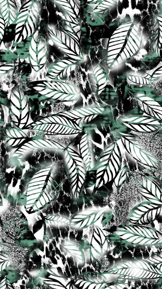 树叶花印花华亿平台图片