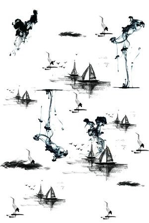 不规则几何印花华亿平台图片