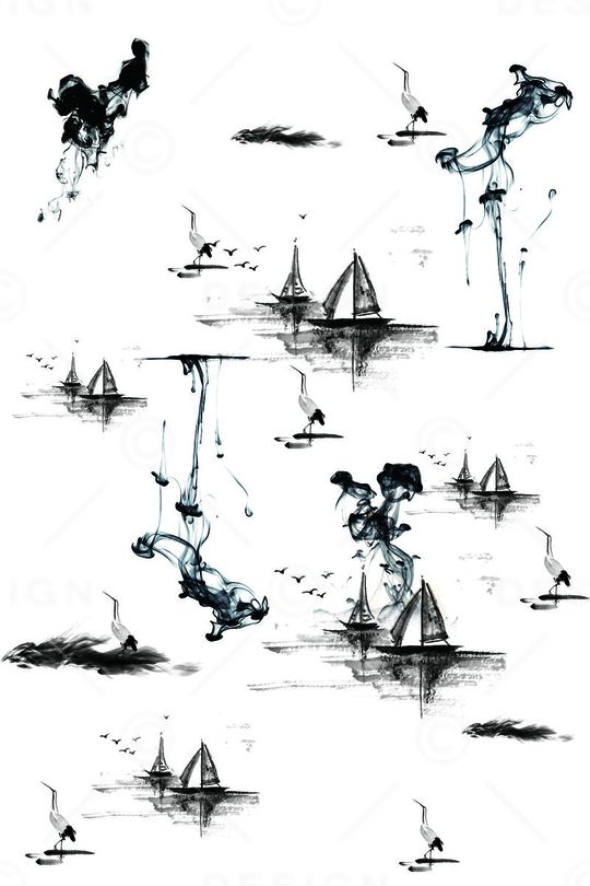 不规则几何印花华亿平台图片