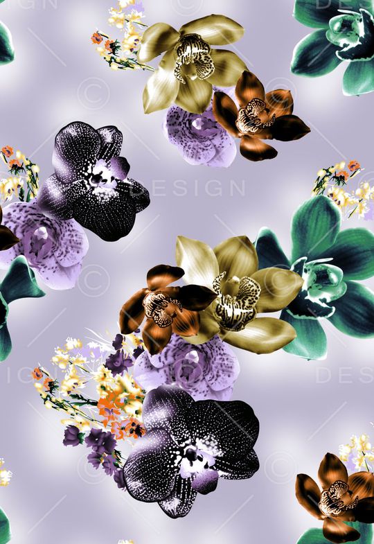 大气花朵印花华亿平台图片