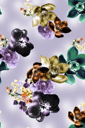 大气花朵印花华亿平台图片