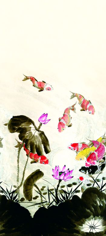 599050-定位水墨金鱼